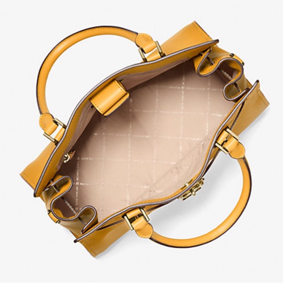 Michael Kors Hamilton Medium Leather Satchel NWT - Picture 14 of 15